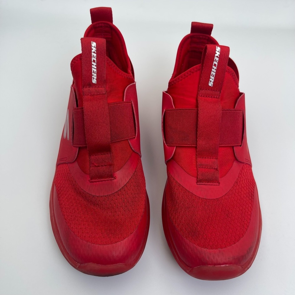 Skechers Skech Fast Sneakers Mens US 6 Red Mesh‎ Slip On Athletic Running Shoes